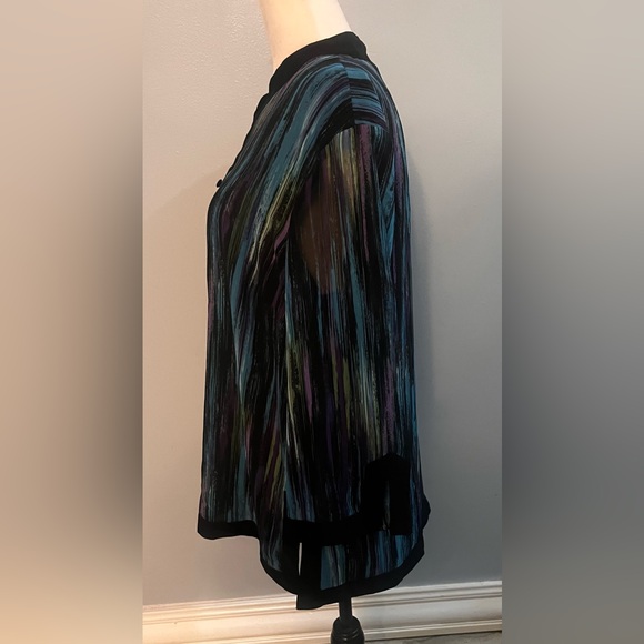 JM Collection Colorful Tunic with Elegant Sleeves NWOT! - Picture 3 of 8